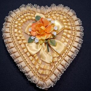 Vintage Heart Shaped Valentines Chocolate Box